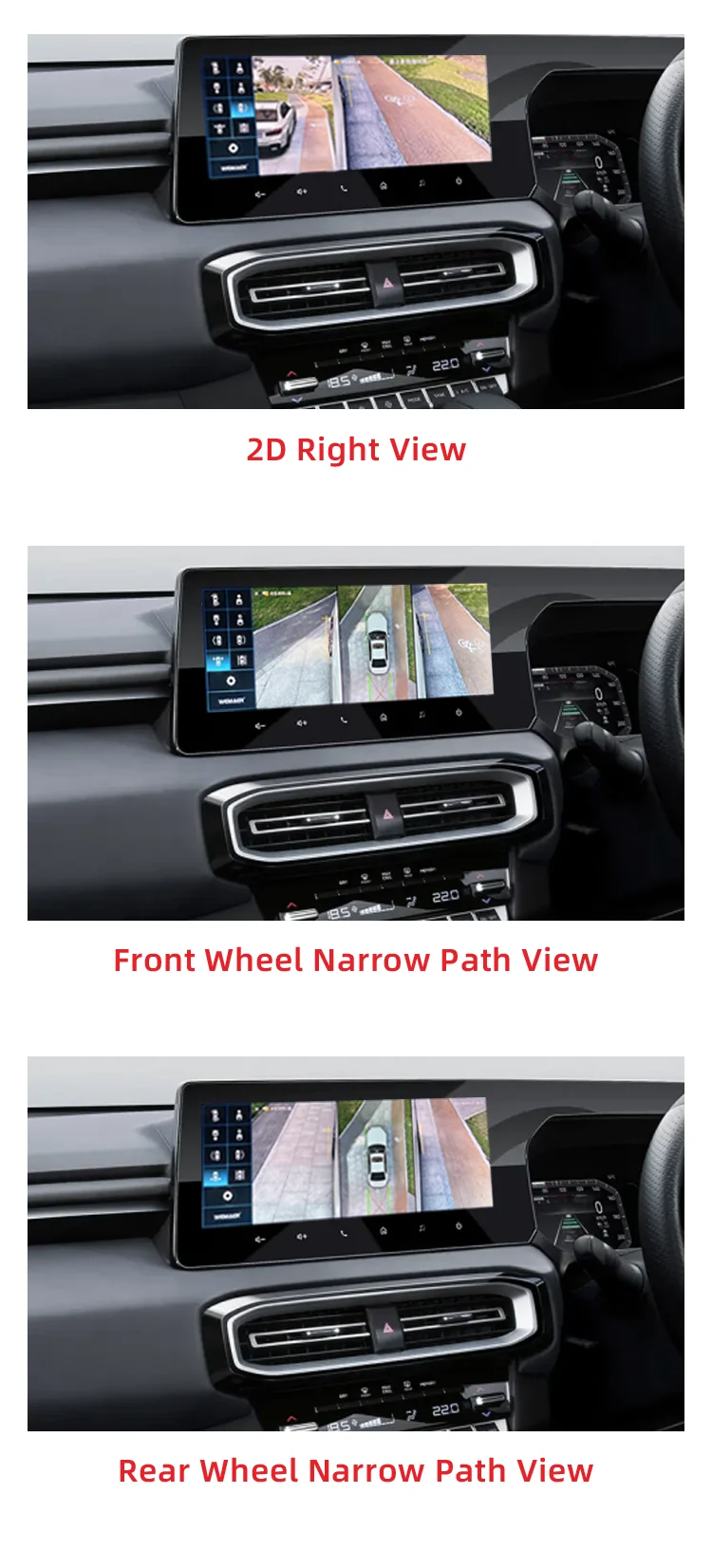 Wemaer Surrounding View Car Camera Night Vision 360 Degree Panoramic Parking Canbus System for Mitsubishi Destinator 8" 12.3Inch factory