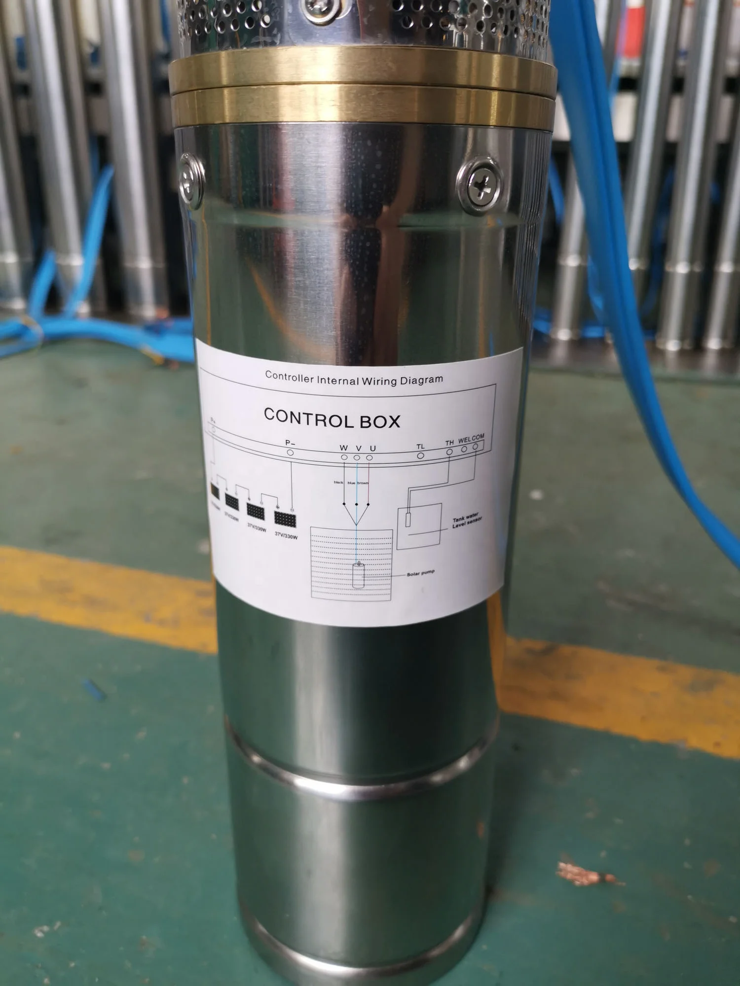 4-дюймовый 48 В многоступенчатый Солнечный погружной насос из нержавеющей стали постоянного тока с контроллером MPPT