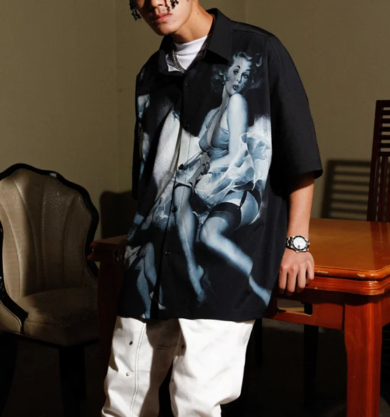 Dance Female Street Style Cool Black Short Sleeve Streetwear Tshirts Men Custom Printing