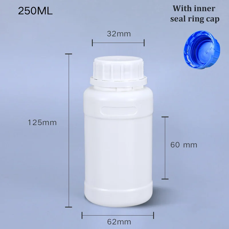 High Quality Virgin HDPE Material 250ml Liquid Chemical Fertilizer Plastic Bottle