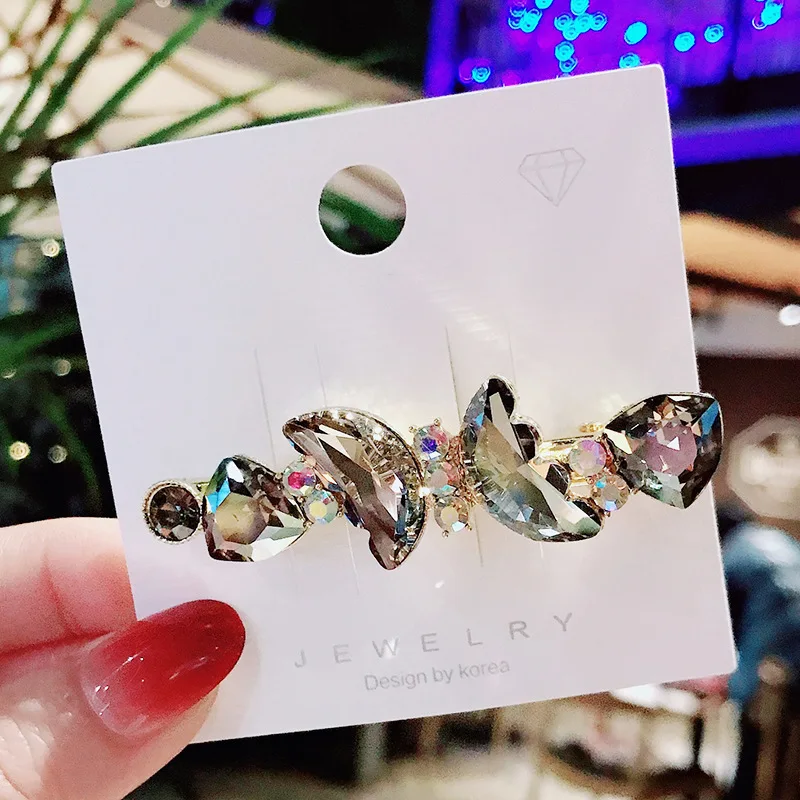 Красочные винтажные декоративные дизайнерские французские заколки в форме бабочки металлические золотистые для волос