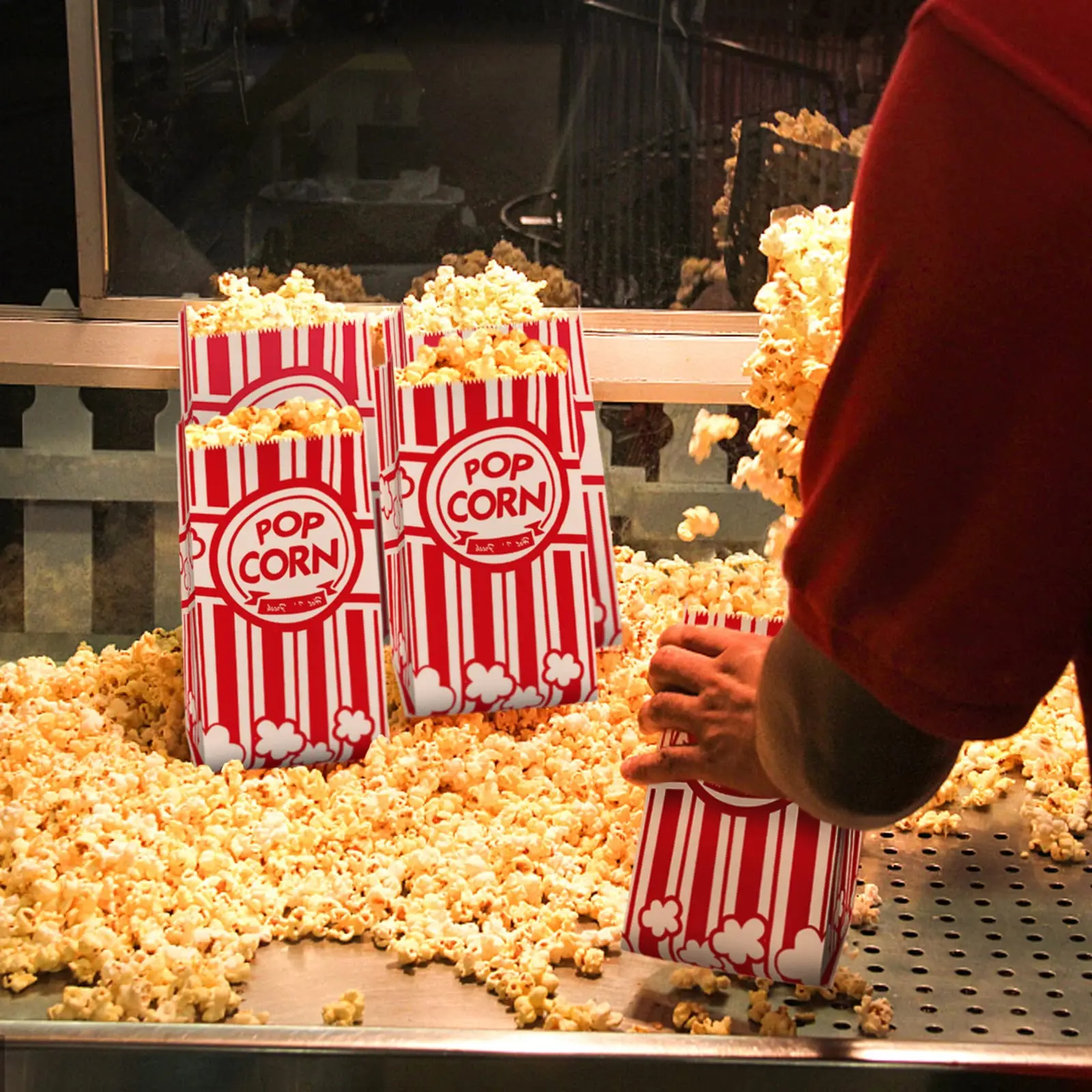 Cheap Popcorn Movie Theater Small Kraft Paper Popcorn Bags Bulk Wholesale Popcorn ...