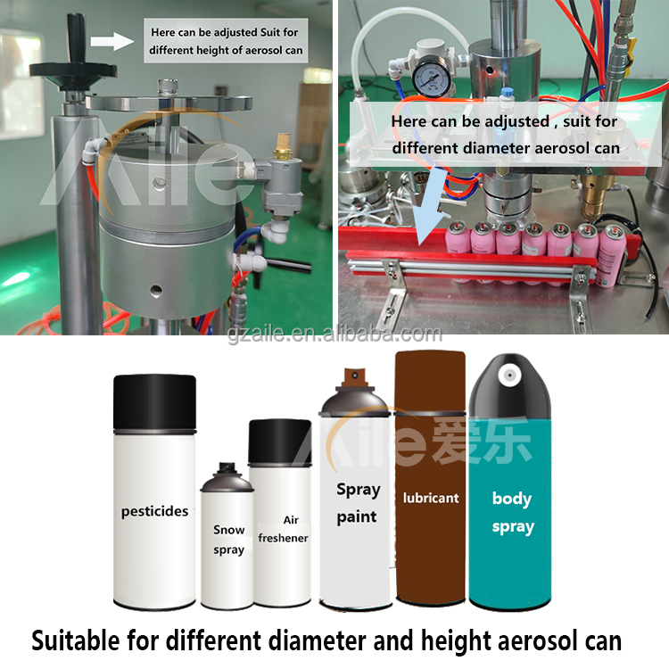 Semi Automatic Body Spray Filling Machine Aerosol 4 in 1spray Paint Filling Machine supplier