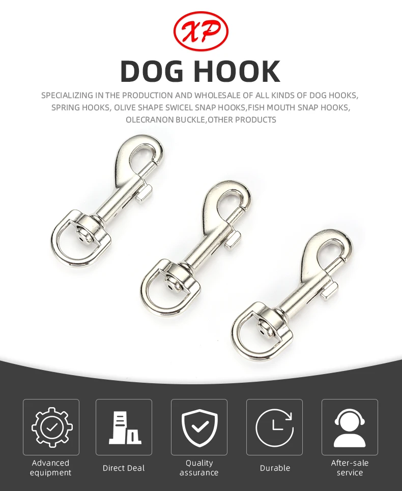 Dog Hook For Leash Swivel Bolt Snap Hook Carabiner For Dog Leash Black