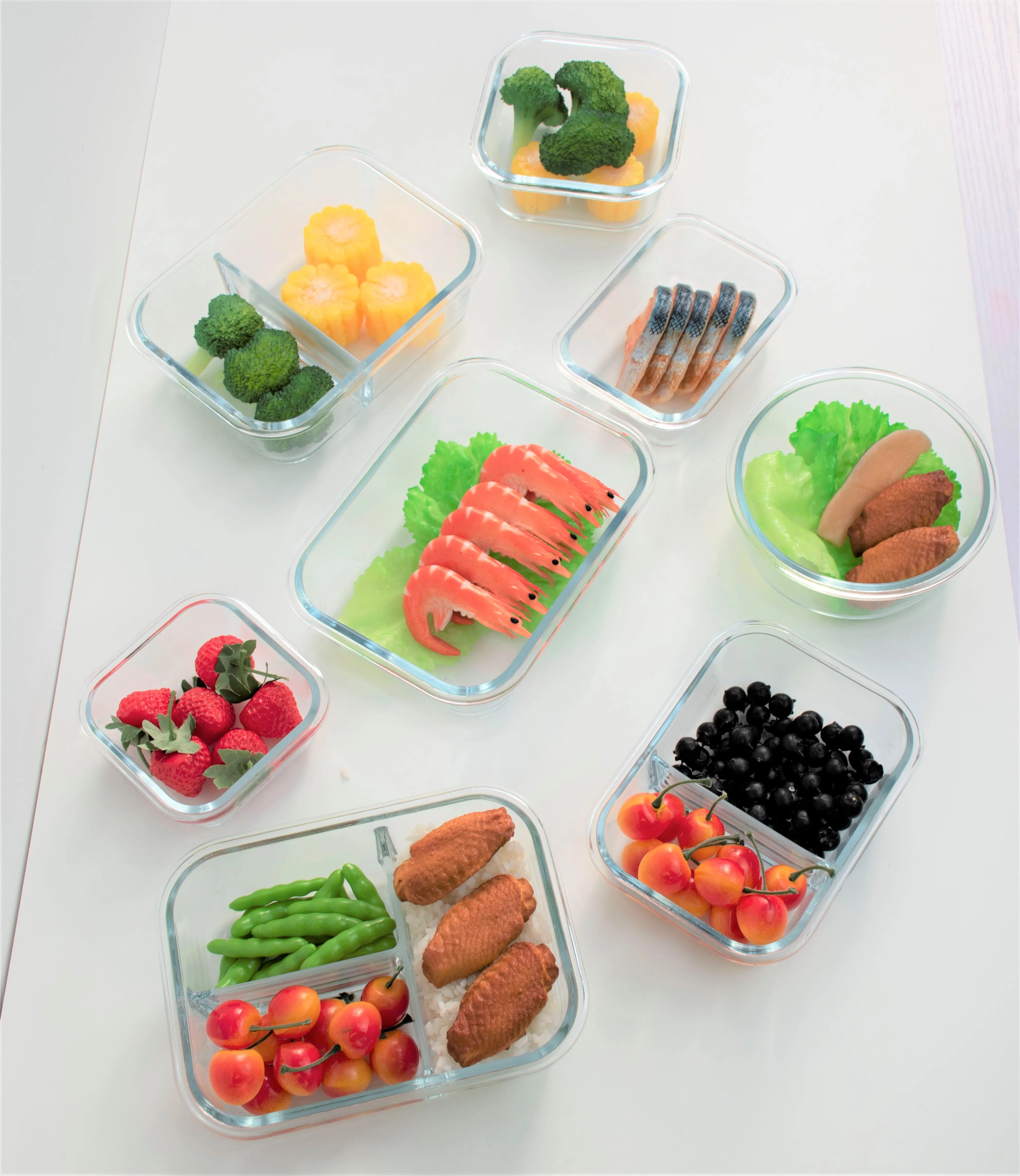 4 Pack Meal Prep Glass Lunch Box Food Storage Container Set 32oz Buy
