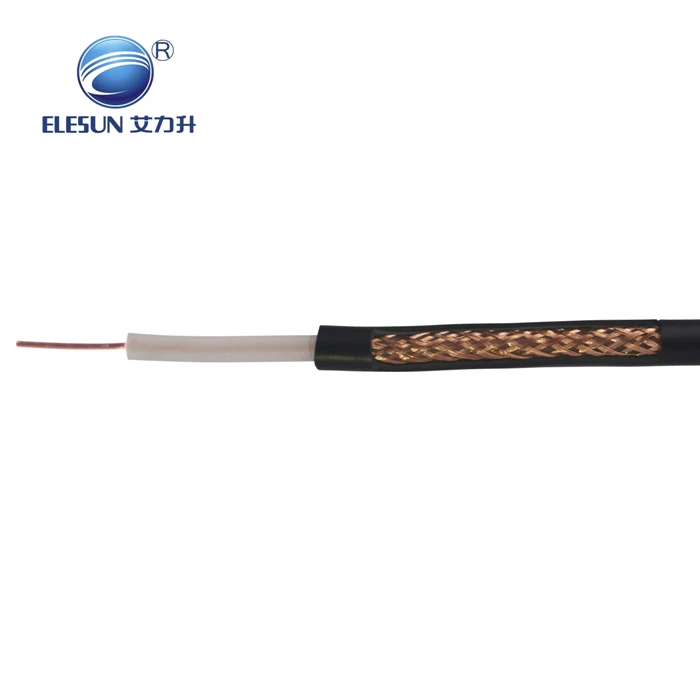 ELESUN โรงงานสายโคแอกเชียล 75ohm Double Braiding Shield SYV-75-4-2