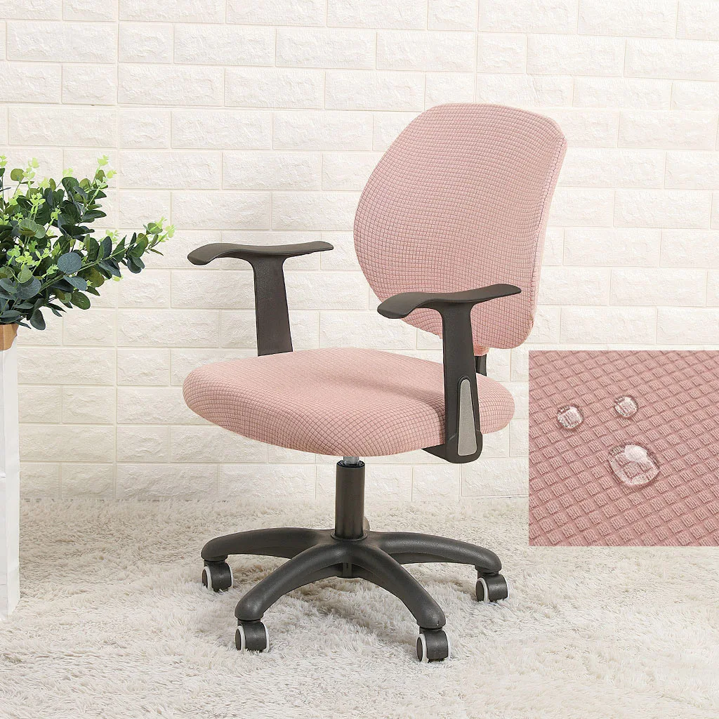 חָדָשׁ 10 Colors Modern Spandex Computer Chair Cover 100% Polyester Elastic Fabric Office Chair Cover Easy Washable Removable
