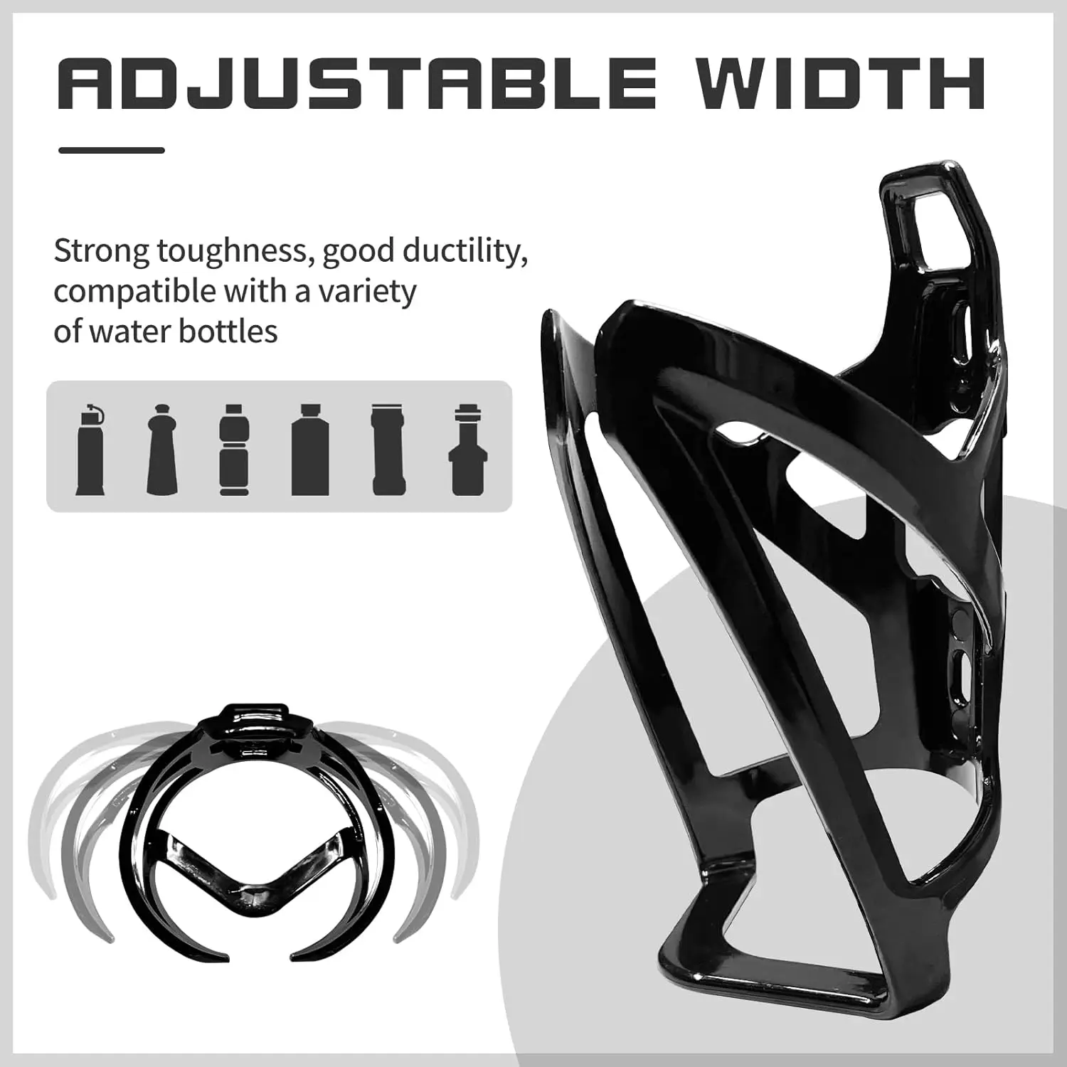 Custom Logo Durable Plastic Scratch-Resistant Ultra-Light Mountain Bike Water Bottle Holder Universal Bicycle Mount For_voghion.com