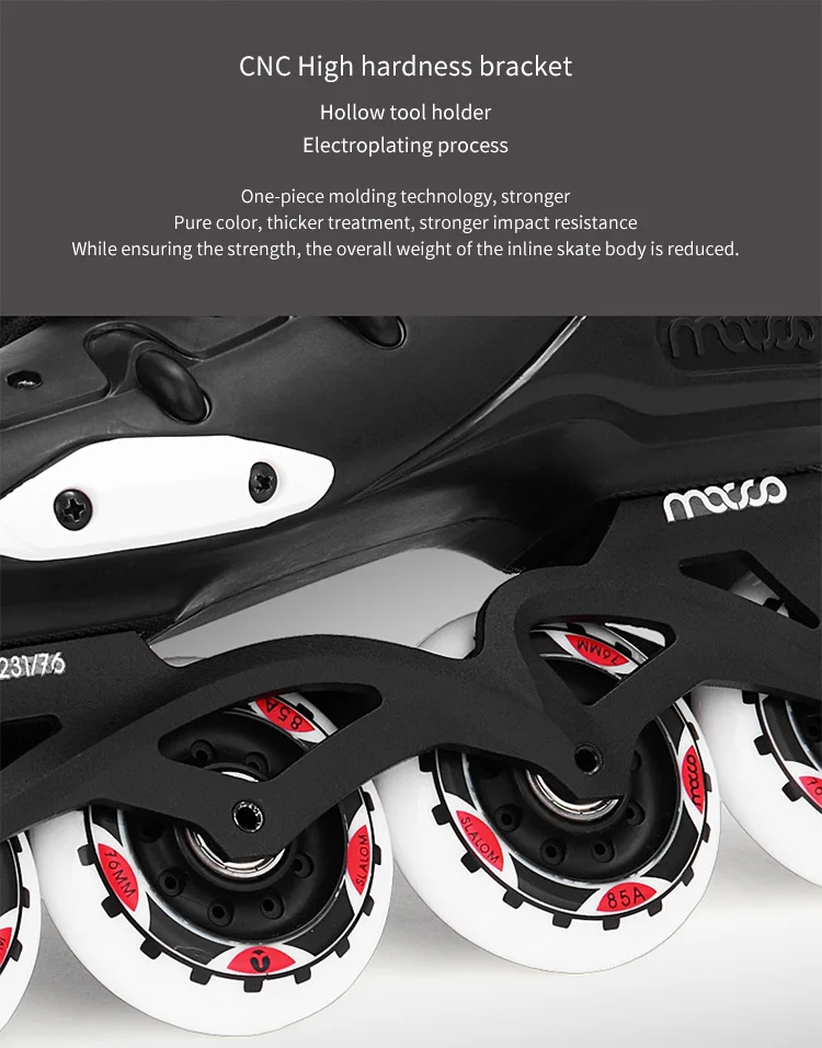 MACCO inline professional roller skate sport shoes for adult  HR1-yellow and black gear suit