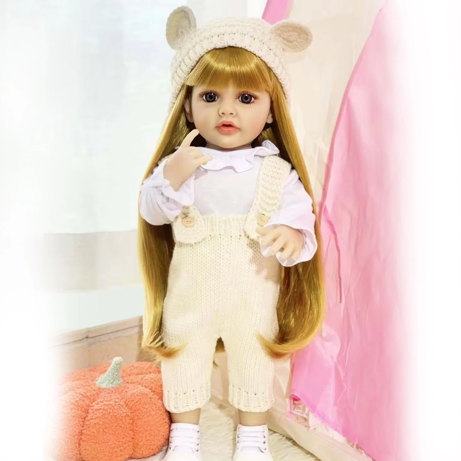 R&B Boneca Bebe 22Inch Toddler Mini Real Life Full Body Silicone Baby  Realistic Silicone Reborn Doll