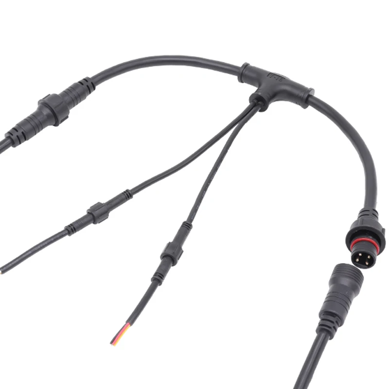 Кабельное решение AOHUA под заказ мужской женский водонепроницаемый Т-образный 3-контактный разъем