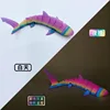 22cm long colorful luminous rainbow shark