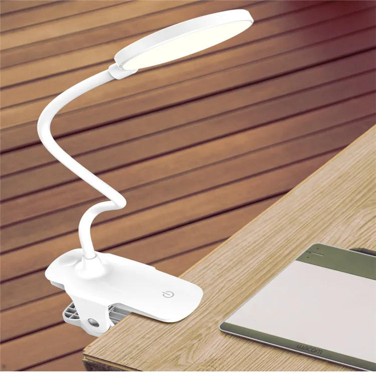 Creative  College students dormitory desk learning primary school students reading rechargeable clippers  LED desk lamp