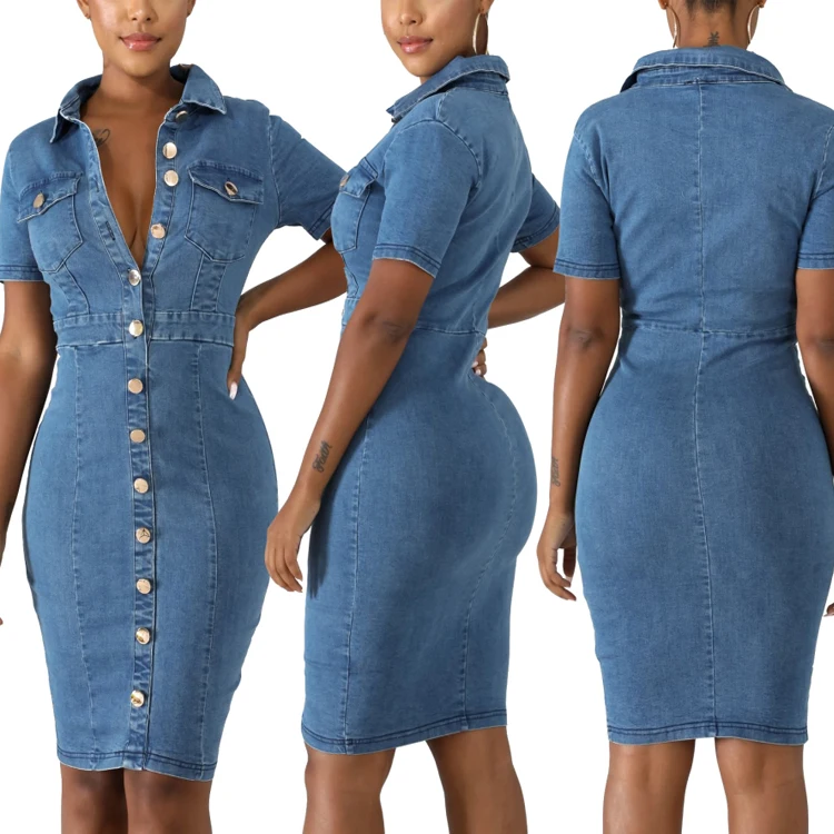 womens summer denim dress