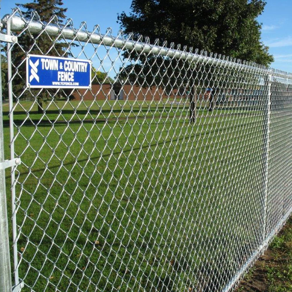 Temporary 8 Feet Tall 5ft 9 Gauge Galvanized Chain Link Fence 25 ft 6ft  Nigeria 9 Gauge Chain Link Fence