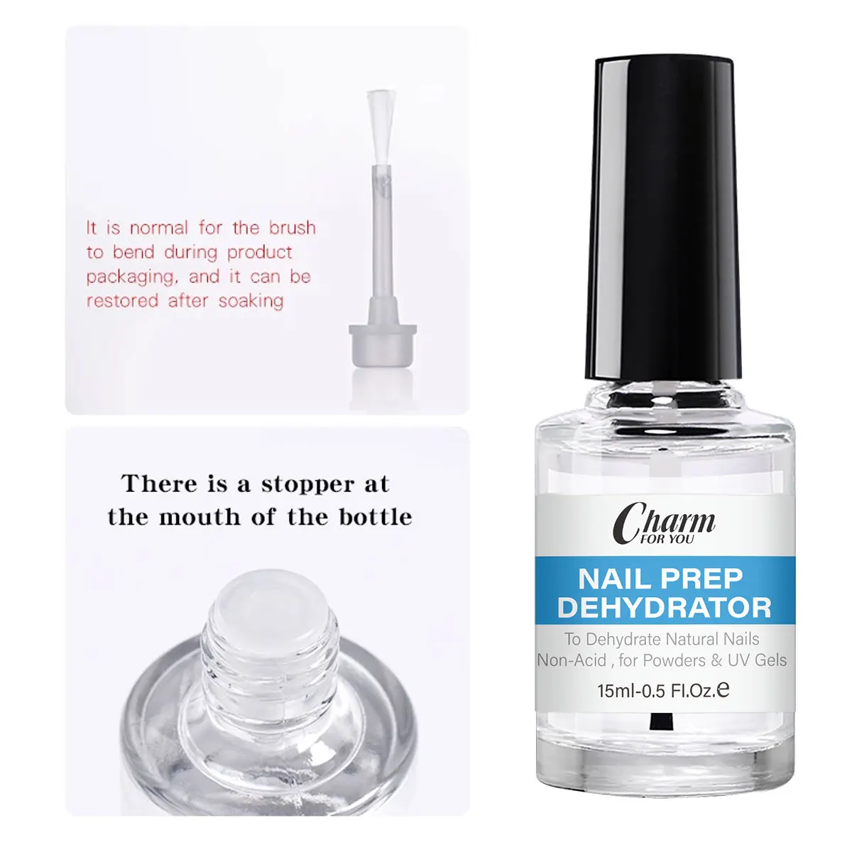 CHARM for YOU  15ML Nail Function Gel Nail Prep Dehydrator Nail Primer and Dehydrator