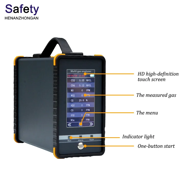 S360 Portable Gas Analyzer with Cooling Probe High Temperature and Humidity Measurement Function