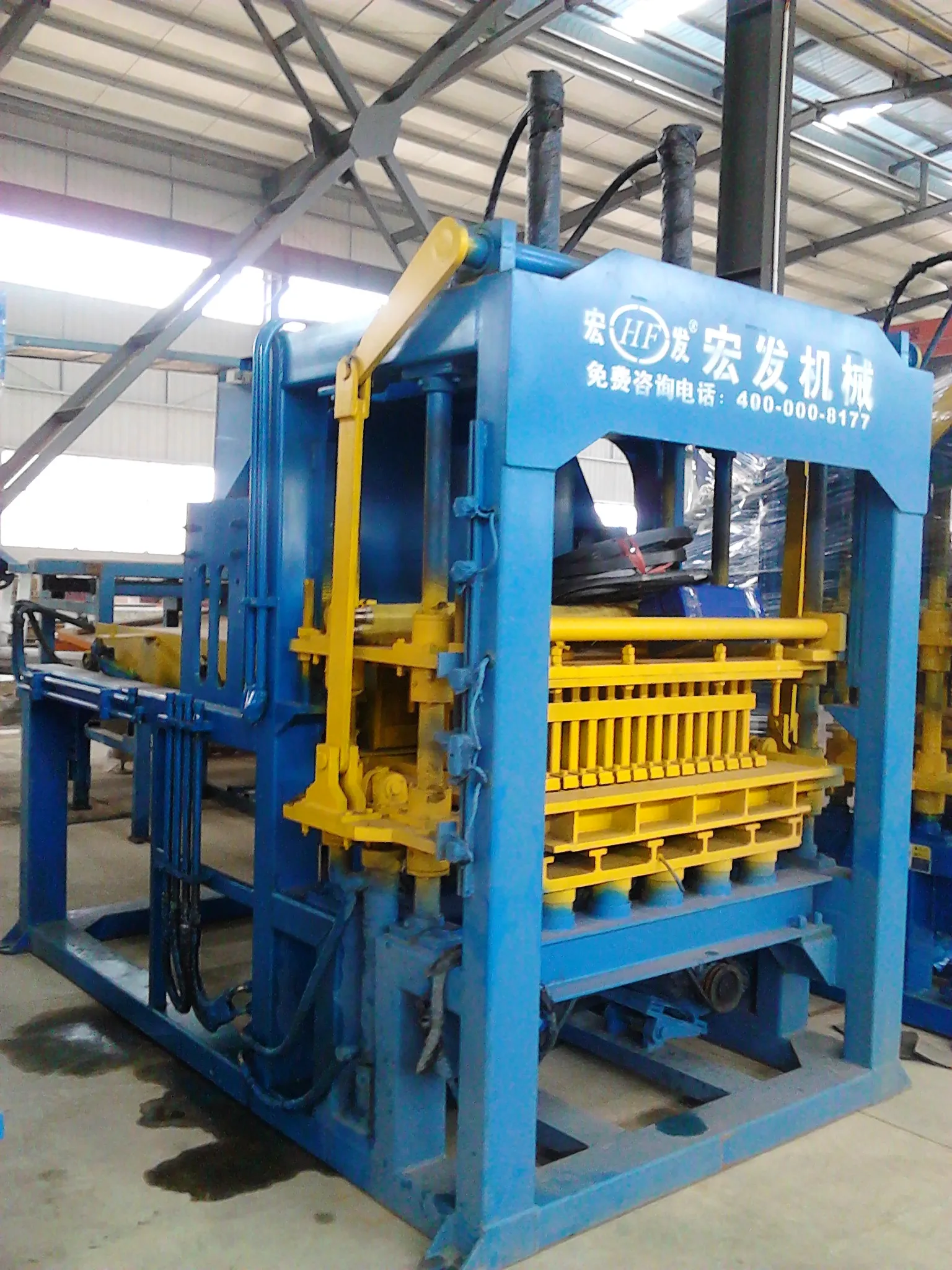 HONGFA QT6-15 Китай цементный блок машина кирпича делая машину для продажи асфальтоукладчик блок делая машину