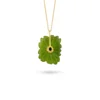 2. Quartz péridot vert avec oxyde de zirconium noir