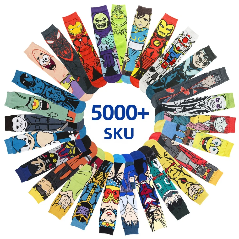 REMOULD super hero mario socks marvel anime character comic socks