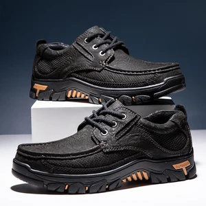 New Fashionable Men's Leather Casual Shoes Are Breathable and Anti-slip for Daily Formal Foot