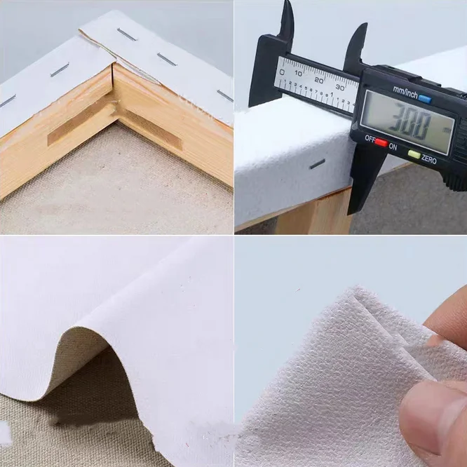 Large Size Stretched Canvas Board with 380+/-50 Thickness Matte Finish for Custom Size Oil Painting