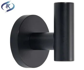 KeYa Bathroom Hardware Clothes Hook  Matte Black Stainless Steel Door Hook