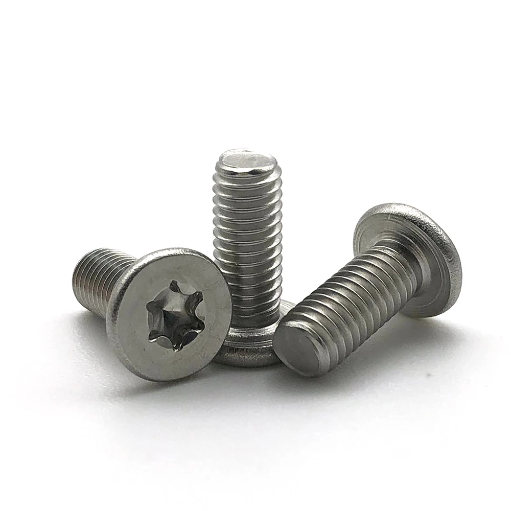 Torx-tornillo de acero inoxidable m2, m2.5, m3, m4, m5, m6, m8, perfil ultra bajo, cabeza delgada Torx