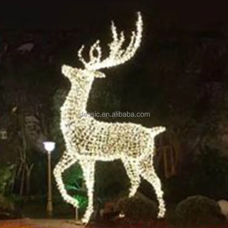 Source Outdoor 3D lighted reindeer sculpture Christmas decorations ...