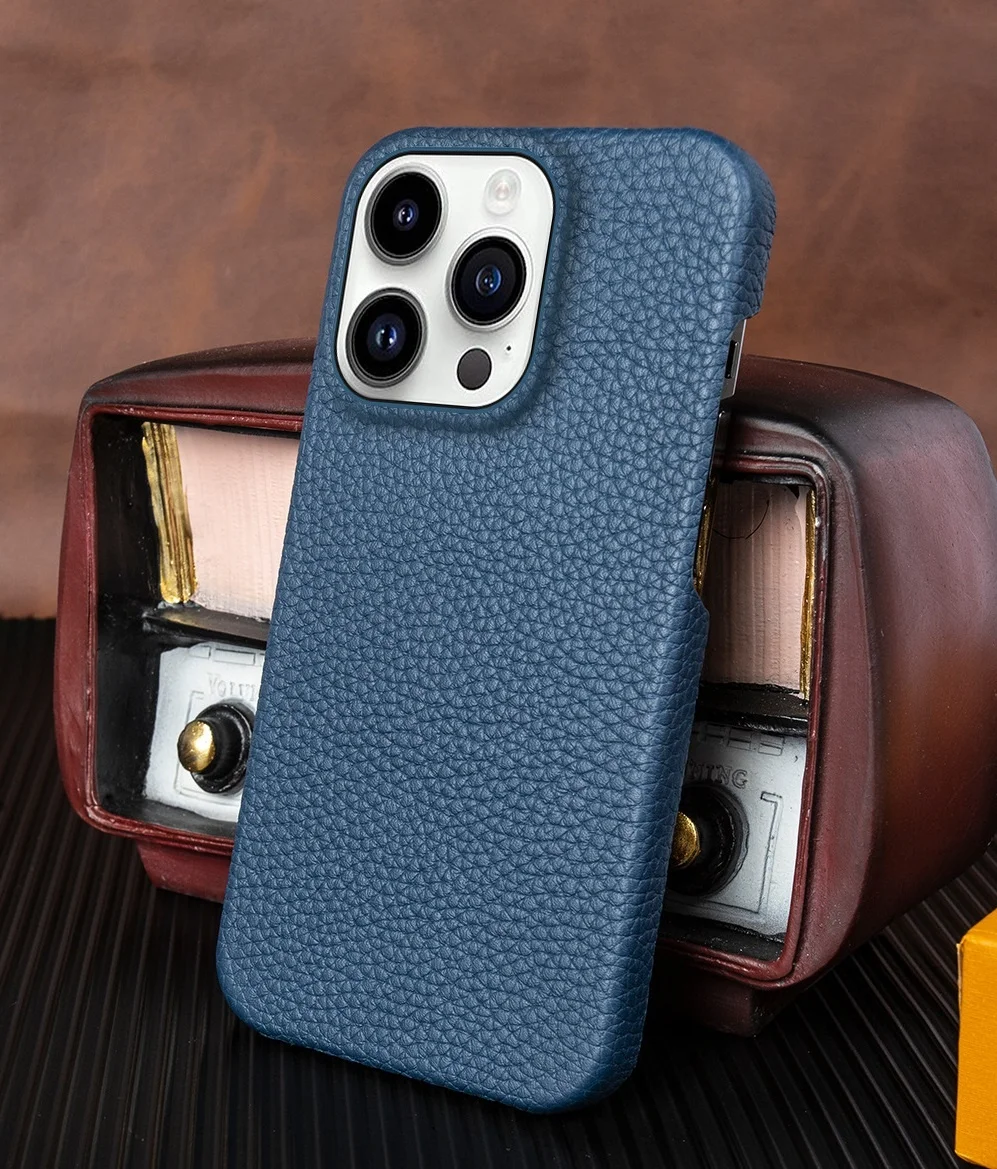 Luxury Shockproof Real Leather Mobile Cell Phone Case For Apple Iphone ...