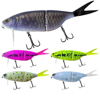 Fishing Tackle Multi-segment Swimbait Floating 200mm 88g Pufferfish Detachable Soft Tail Tongue Plate Stainless Steel – Soft Lure – view 5