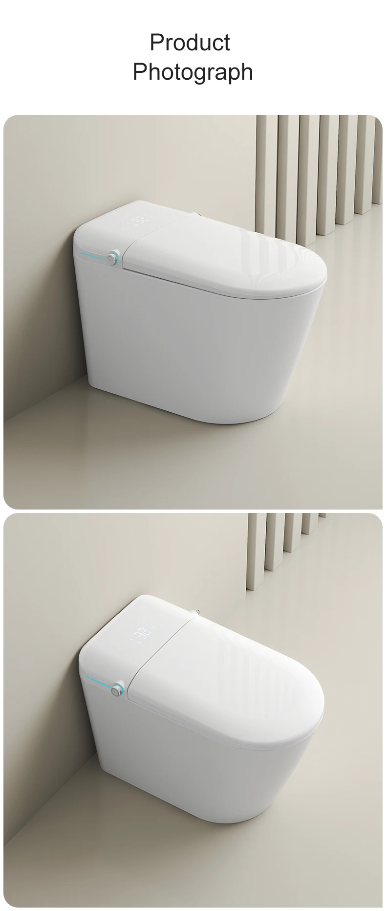 Multi-functional intelligent toilet No water pressure limit automatic sterilization CUPC certified smart one-piece toilet details