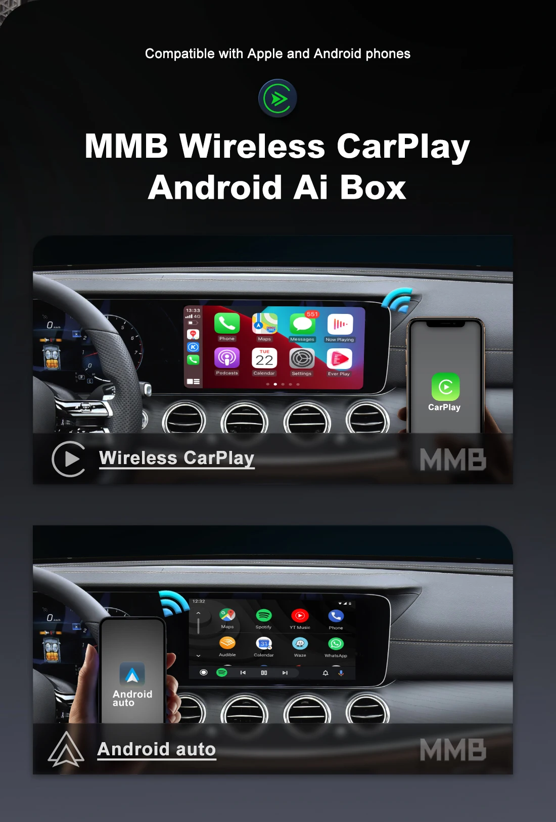 Mmb The Magic Box Portable Carplay Android 11 Multimedia Tv Box Watch