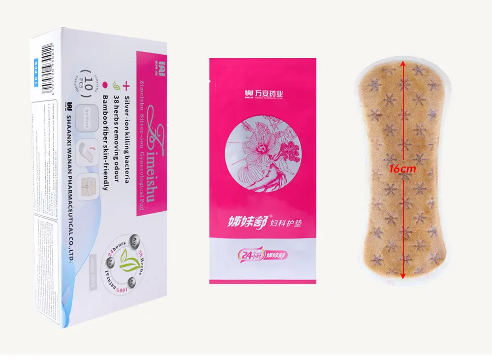 Гинекологический тампон Zimeishu для женщин, лечение ионами серебра