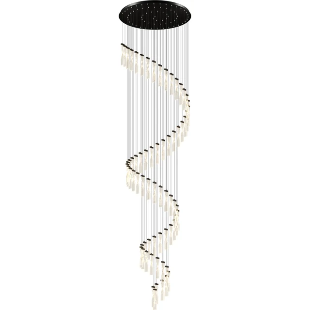 Hotel Deco Minimalist Style Multi Head Acrylic Pendant Lamp Home Stair Villa Hall Ceiling Hanging Chandeliers