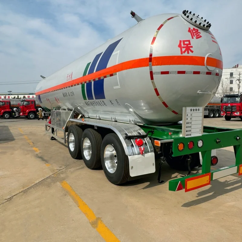 3-Axle 49 Cubic Meters Steel Semi Trailer for Dangerous Goods Liquefied Petroleum Gas & Anhydrous Ammonia Tank Truck