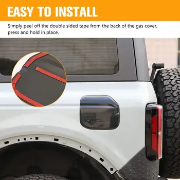 Door Fuel Filler Gas Cap Cover Tank Lid Trim Decor For Jeep Wrangler JL 2018-23