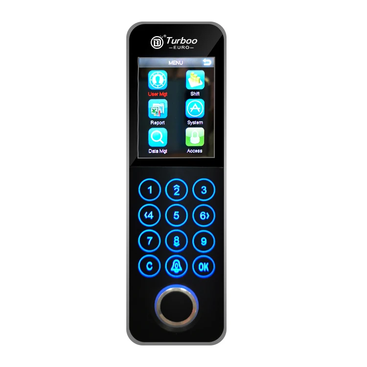 Employee Access Time Clock in and Out Staff Time Attendance Machine With Fingerprint and PIN