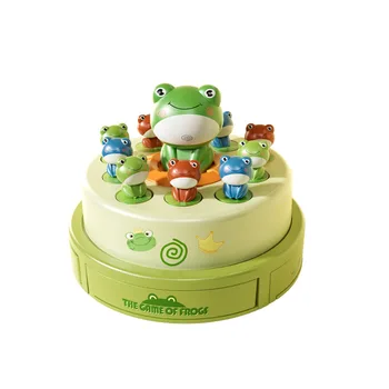 Frog Hand Educational Montessori Hand Strength Educational Montessori Toy Frog Electric bouncing carousel toy with music
