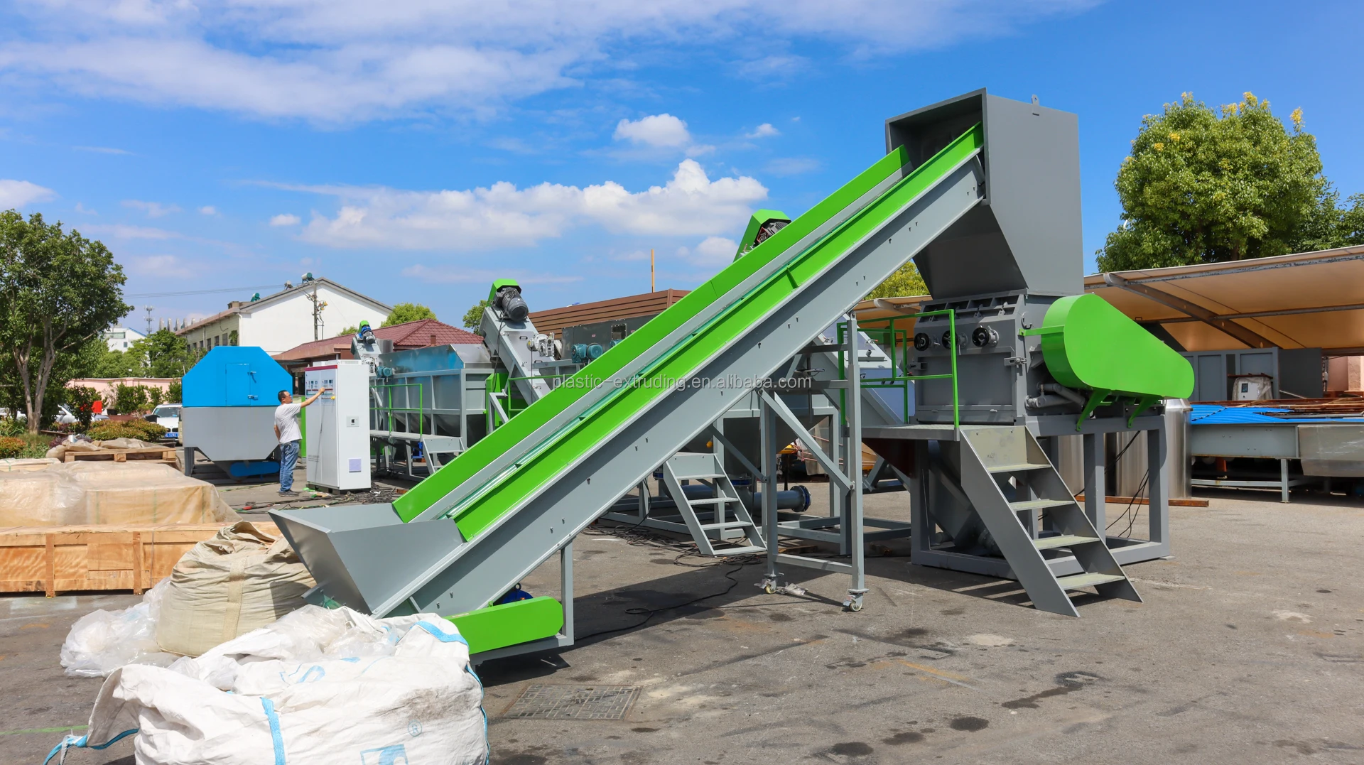 1001000kg/h Plastic Film Washing Line Plastic Bag Washing Machine