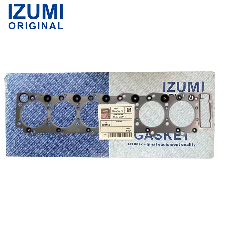 Kit Gasket Kepala IZUMI ORIGINAL 6HE1 8-94396334-0 Suku Cadang Mesin Diesel untuk Isuzu