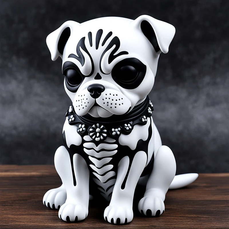 product home garden mexican day of the dead souvenir dog statue sculpture custom animal resin craft french bulldog figurines decoration-5