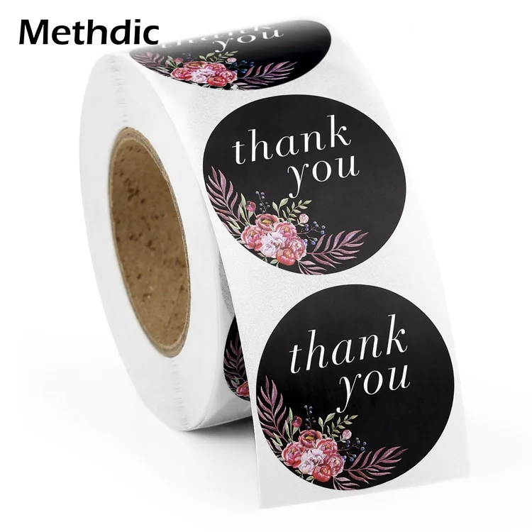 Methdic Thank You Stickers Seals for Small Business Boutique Bags