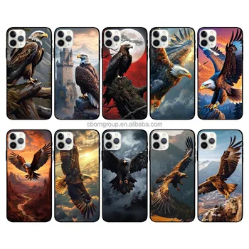 New Animal Bird Eagle Cell Phone Cover for iPhone 16 15 14 Pro Max Creative Custom Phone Case for iPhone 13 12 11