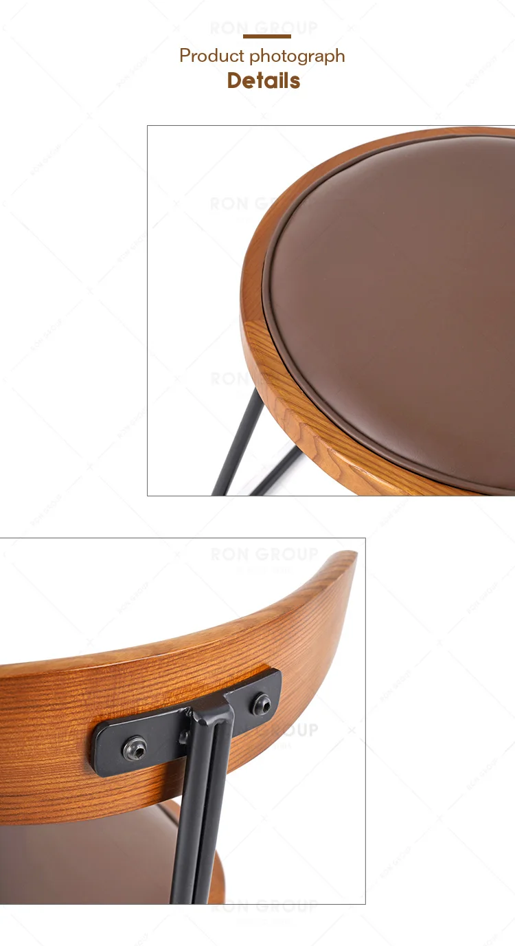 Factory Direct Sale Modern Commercial Restaurant Furniture Fashion High End Solid Ash Wood With Soft Cover Dining Room Chairs