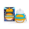 Botella de voleibol plegable de silicona de 550 ml naranja