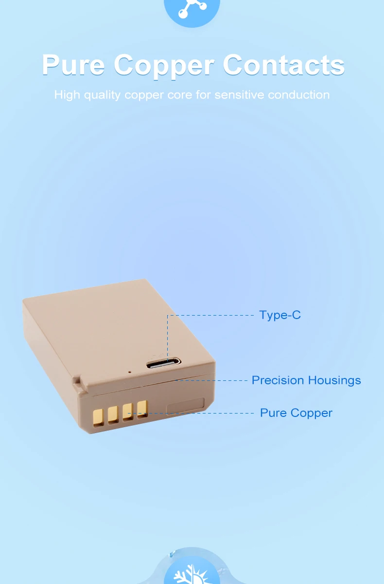 Rechargeable High Quality Battery with Type-C Port LP-E10 Battery Pack for Canon 1100D 1200D 1300D 1500D x50 x80 Digital Cameras details