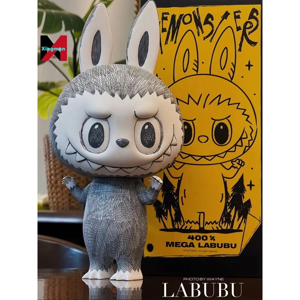 POP MART MEGA LABUBU 400% Sketch - Stylish Collector's Art Toy