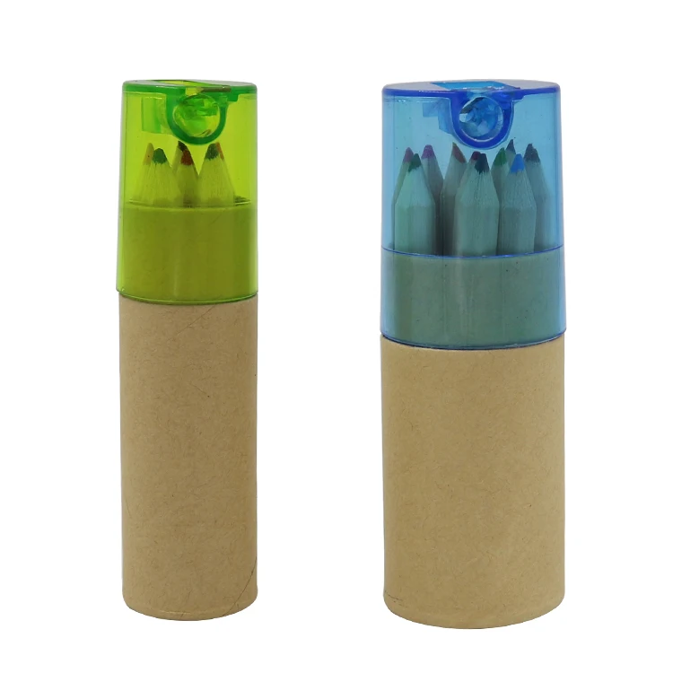 Chinese Stationery Color Pencils Bulk Short Pencil Custom logo 10