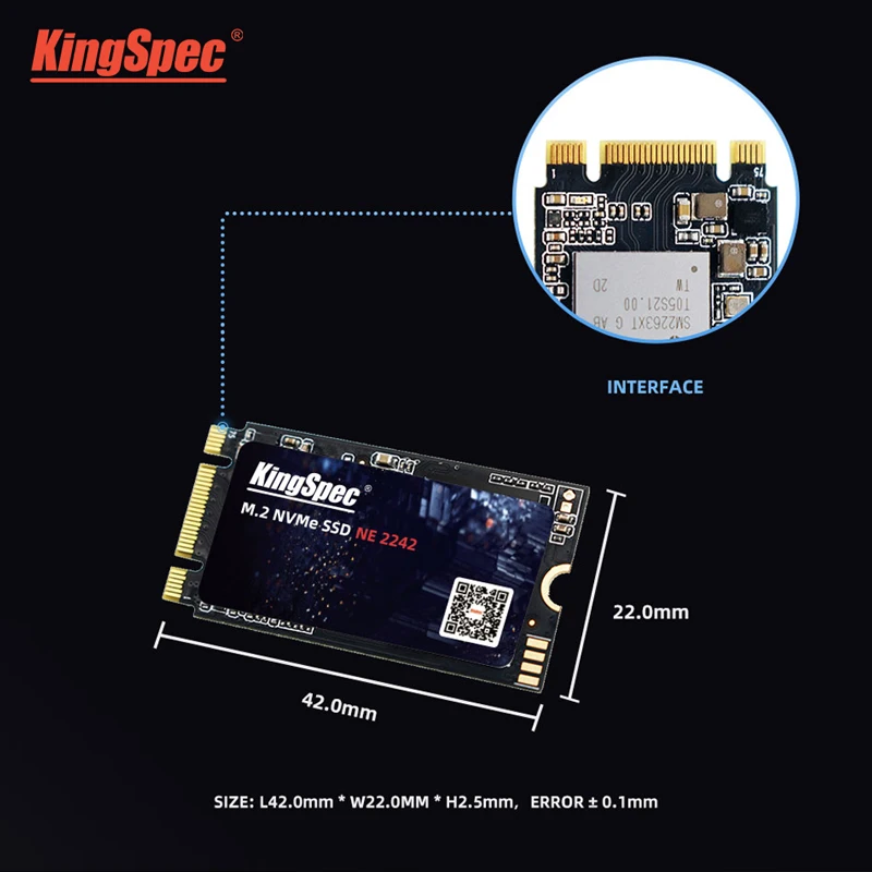 KingSpec-محرك فلاش, محرك فلاش 256 جيجا بايت TLC Nvme PCIe